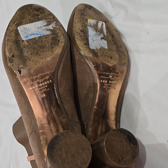 Ted Baker Ankle Booties Mharia Tan Taupe Block Heel Size 38 - Picture 9 of 10